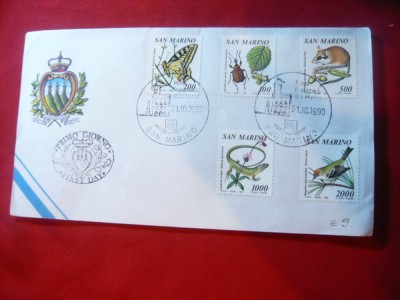 Plic FDC - Fauna si Insecte 1990 San Marino foto