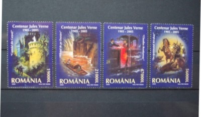 Romania 2005 - CENTENAR JULES VERNE, serie nestampilata, B19 foto