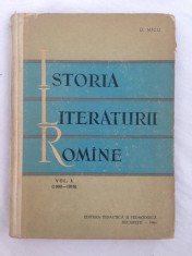 Istoria literaturii romane, vol. I/D. Micu/1964 foto