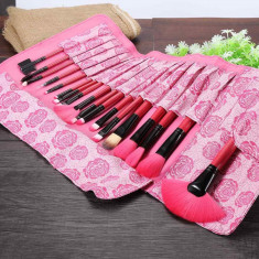 Set 18 pensule machiaj profesional Pink Roses foto