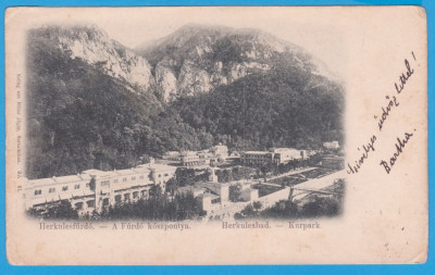 CARTE POSTALA BAILE HERCULANE - STAMPILA DIN 1899, TIMBRU MAI RAR foto