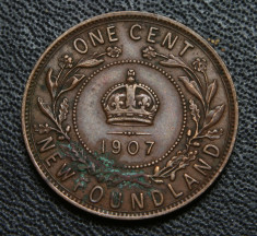 Newfoundland Cent 1907 Fine foto