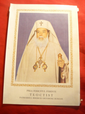 Fotografia Patriarhului Teoctist , color ,Dim.= 16x22,5 cm foto