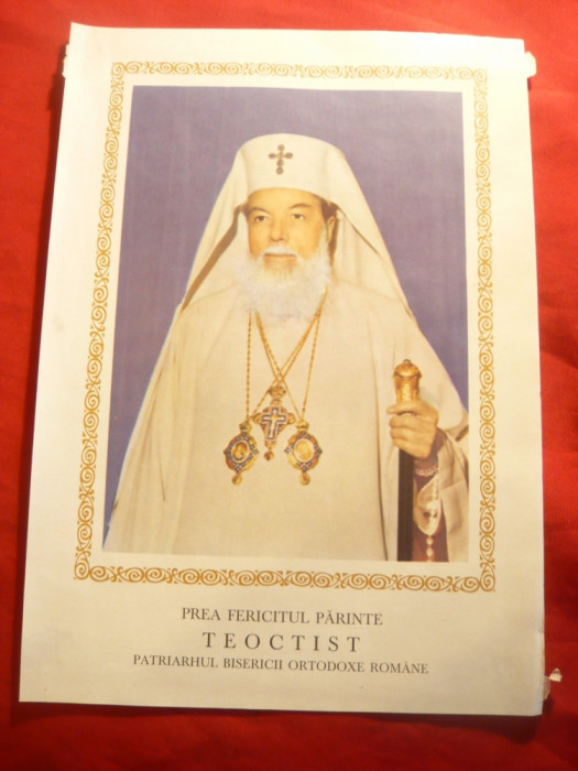 Fotografia Patriarhului Teoctist , color ,Dim.= 16x22,5 cm