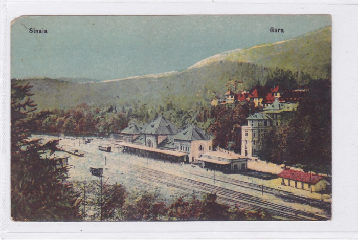 GARA SINAIA,CIRCULATA 1928,ROMANIA.