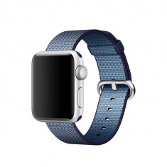 Curea smartwatch Apple Watch 38mm Band Midnight Blue Woven Nylon foto