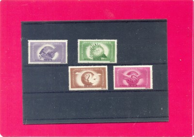 RO-0049=ROMANIA 1945-Conferinta sindicala mondiala-Paris,serie nest cu sarniera foto