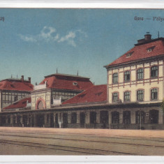 GARA TEIUS,CIRCULATA 1927,ROMANIA.