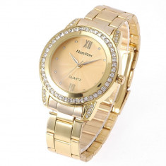 Ceas dama ALIAS KIM (SUA) by FOSSIL auriu gold cu pietre cristale albe elegant foto