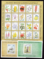 Uganda 1991 flori gradini botanice MI 966-1007 2klb.+2 bl. MNH w46 foto