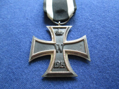 1914 Crucea de fier Germania WW1, medalie germana veche cu panglica foto