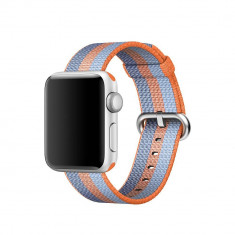 Curea smartwatch Apple Watch 38mm Band Orange Woven Nylon foto