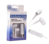 Hands-Free Exclusiv Line Jak 3.5mm Alb, Casti In Ear, Cu fir, Mufa 3,5mm