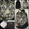 Bluza Dama Tigru Maro, Spate Negru Transparent, Rochie Mini, Fara Maneca, Poliester, Animal Print, Editie Limitata, S/M, L/XL