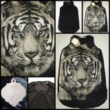 Bluza Dama Tigru, Rochie Mini, Spate Negru Transparent, Animal Print, Poliester, Elegantă, Fashion, Nouă Colecție