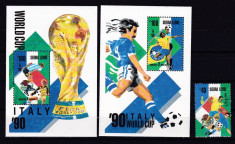 Sierra Leone 1989 fotbal MI bl.94, 95 MNH w46 foto