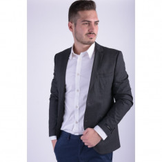 Sacou Barbati Jack&amp;amp;Jones Jjprroy Blazer Checkslim Fit Gri Inchis foto