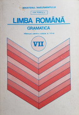 LIMBA ROMANA GRAMATICA MANUAL PENTRU CLASA A VII-A - Ion Popescu foto