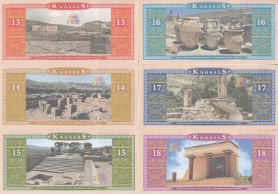 !!! KNOSSOS - FANTASY NOTES - LOT COMPLET (6 BUCATI) 2017 - UNC foto
