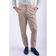 Pantaloni Bumbac Selected Horg Tapered Bej foto