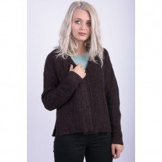 Cardigan Scurt Bumbac Vila Match Knit Maro Inchis foto