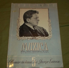 revista Muzica mai 1955 numar dedicat lui George Enescu (moartea sa) foto