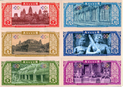 !!! ANGKOR - FANTASY NOTES - LOT COMPLET (6 BUCATI) 2017 - UNC foto