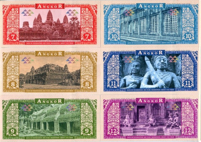 !!! ANGKOR - FANTASY NOTES - LOT COMPLET (6 BUCATI) 2017 - UNC