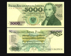 Polonia 1988 - 5000 zloty UNC foto