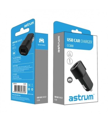 Astrum CC100 Incarcator Auto, 1.0A, 1xUSB Negru foto