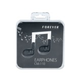 Casti Audio Stereo FOREVER CM-110 , jack 3,5mm, Negru, Casti In Ear, Cu fir, Mufa 3,5mm