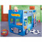 Patut in forma de masina Happy Bus - Plastiko - Albastru