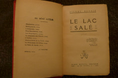 Le lac sale de Pierre Benoit Ed. Albin Michel Paris 1921 foto