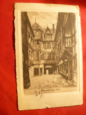 Ilustrata - Gravura - Frankfurt am Main circulat 1911 foto