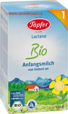 Lapte praf Topfer Lactana Bio 1 de la nastere 600g foto