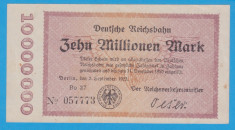 (1) BANCNOTA GERMANIA - REICHSBAHN - 10 MILLIONEN MARK 1923 (2 SEPTEMBRIE 1923) foto