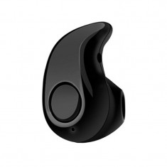 Mini casca Bluetooth, 10 m, design picatura, Negru foto