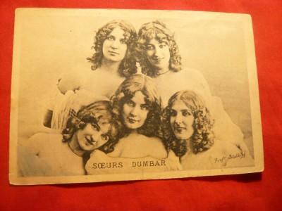 Ilustrata TCV cca.1900 Surorile Dumbar foto