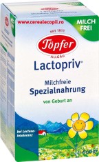 Lapte praf fara lactoza Topfer Lactopriv, de la nastere, 600g foto