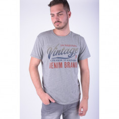 Tricou Jack&amp;amp;Jones Jjvc Kurt Tee Ss Crew Neck Light Grey Melange foto