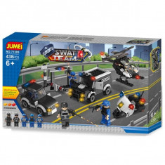 Jucarie constructii tip lego Set Vehicule Politie 438 pcs foto