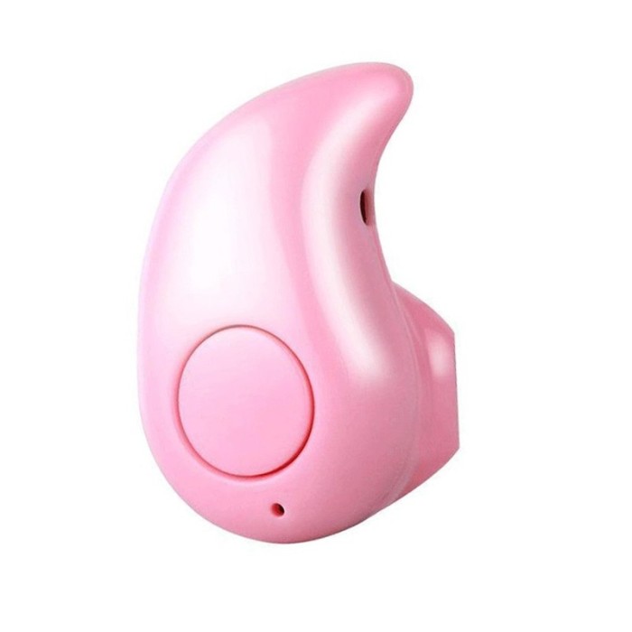 Mini casca Bluetooth, 10 m, design picatura, Roz Mini casca Bluetooth, 10 m, design picatura, Roz
