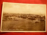 Ilustrata Malta- Portul -interbelic-Flotila Sliema Harbour, Necirculata, Fotografie