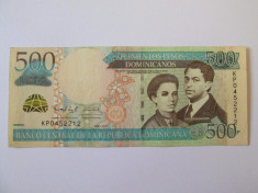 Republica Dominicana 500 Pesos 2011 in stare buna/f.buna foto