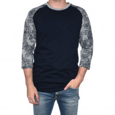 Bluza Jack&amp;amp;Jones Jorspring Raglan Tee 3/4 Crewneck Slim Fit Navy Blazer foto