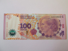Argentina 100 Pesos 2012 aUNC comemorativi Maria Eva Duarte De Peron foto