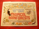 Ilustrata - Salvati Padurea Tropicala - Tematica Ecologie 1987 ,circ. Par Avion