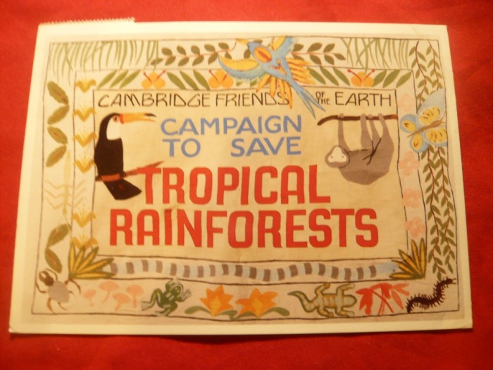 Ilustrata - Salvati Padurea Tropicala - Tematica Ecologie 1987 ,circ. Par Avion