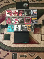 PS3 super slim 500 GB +2 controlere +15 jocuri CD+17 jocuri digitale foto