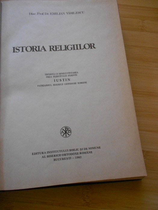 EMILIAN VASILESCU--ISTORIA RELIGIILOR